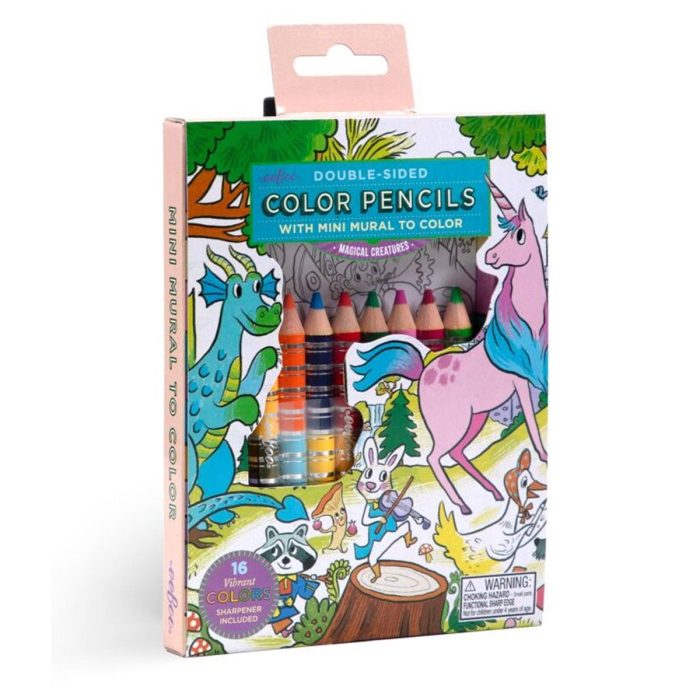 Biggie Double Sided Colour Pencils With Mini Mural Assorted - Bobangles
