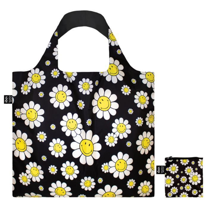 Bag Smiley Flowers Black - Independant Studios