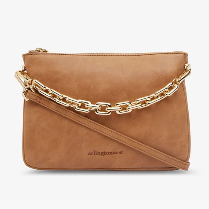 Bag AM Samantha Xbody Chain Vintage Tan - Arlington Milne