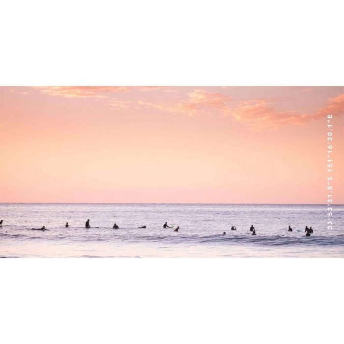 Beach Towel Morning Lineup Beach - Destination Label