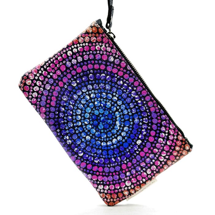 Clutch Bag Leather Printed Olivia Wilson BOWI711 - Better World Arts