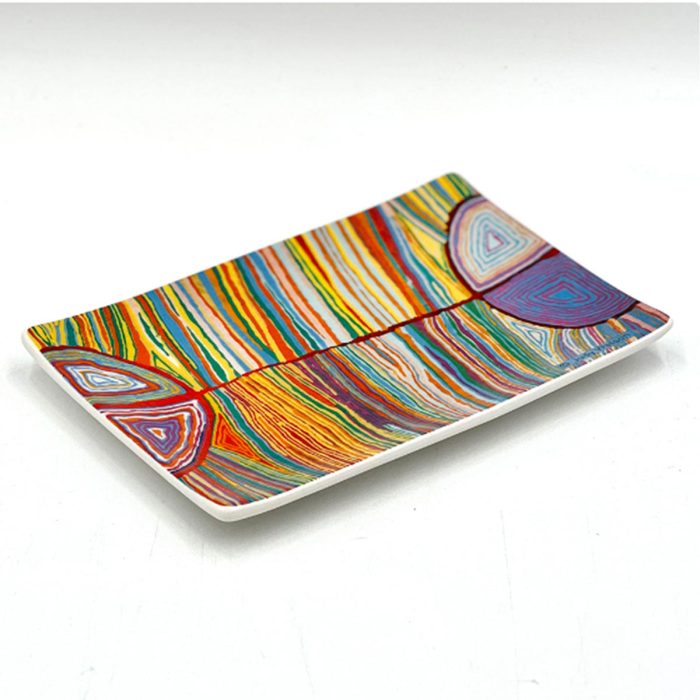 Cake Plate Bone China Judy Watson AJWA696 - Better World Arts