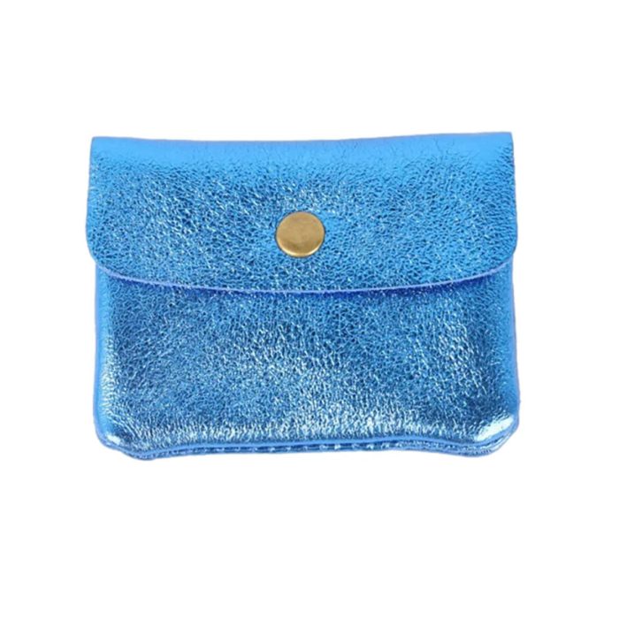 Coin Purse Metallic Electric Blue - Maison Fanli
