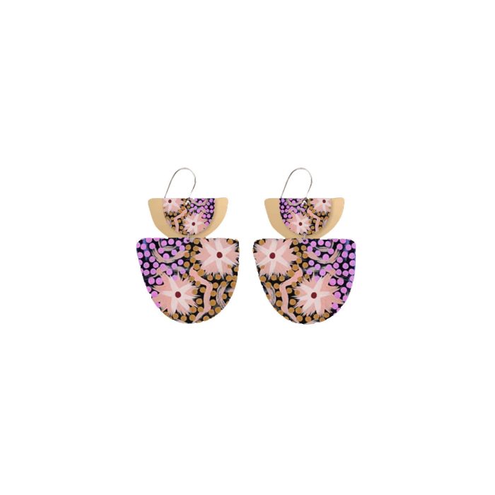 Earring Azeza Possum Ceremony Layered Double Bell - Moe Moe Design