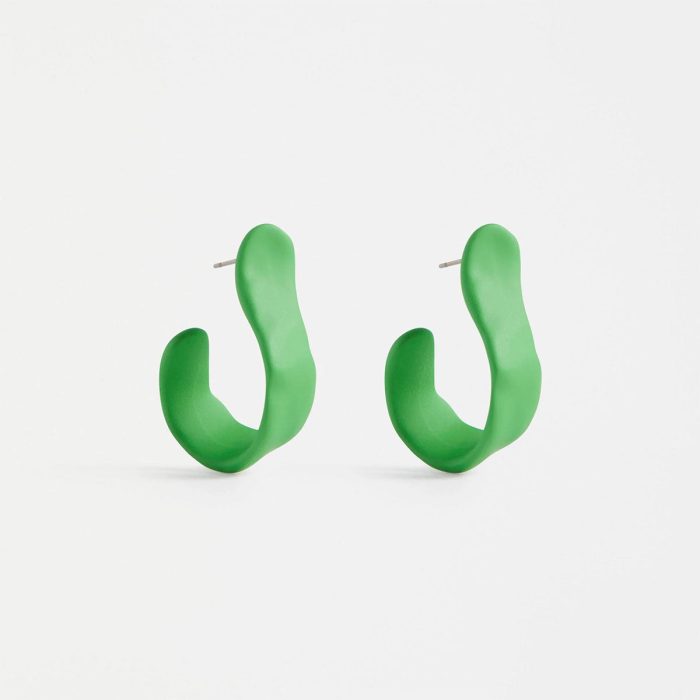 ELECTRIC GREEN Ribb Earring