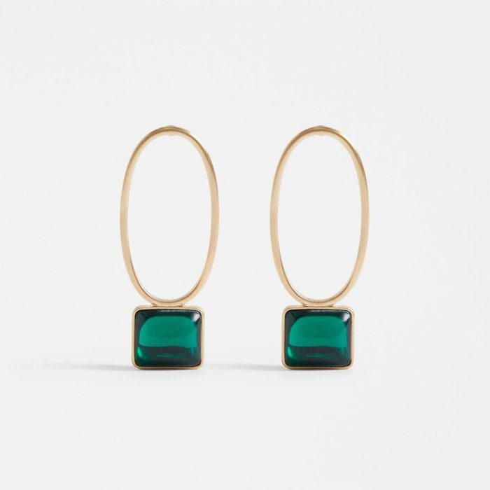 EMERALD Stal Drop Earring