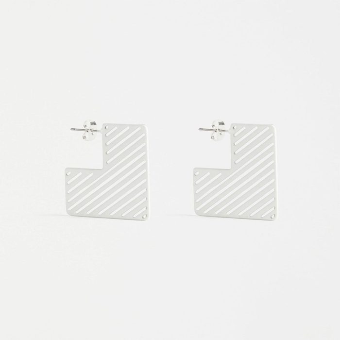 Earring Skaret Hoop White