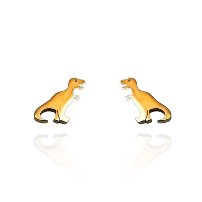 Earrings T-Rex Gold Studs - Originals Lab