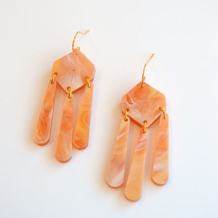 Earrings Venice Peach Swirl - hagen + co