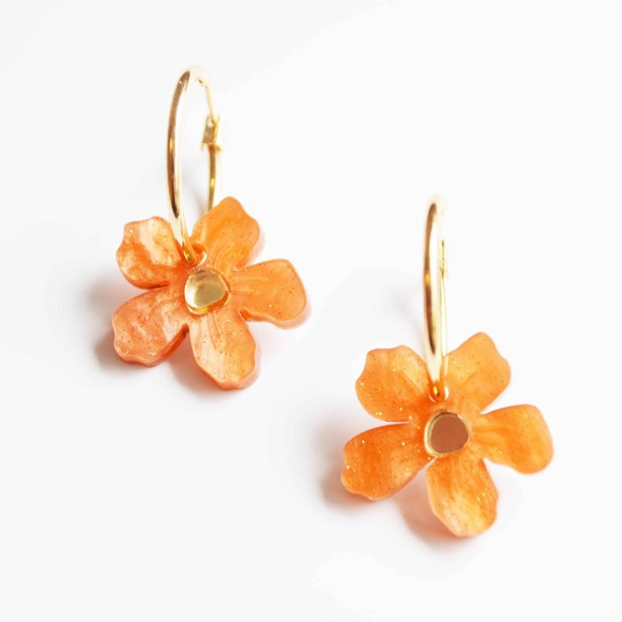Earring Wildflower Peach - Hagen and Co