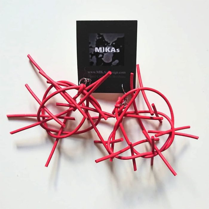 Earrings Web Red - MIKAs