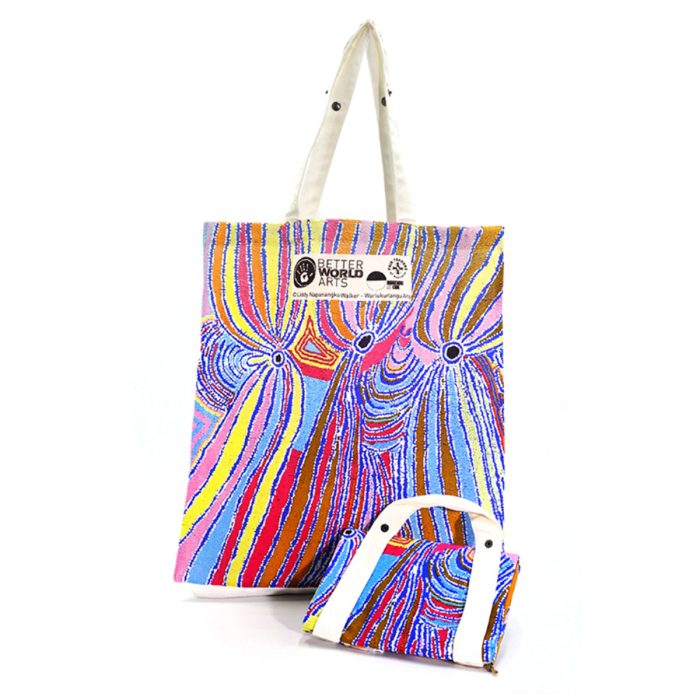 Foldable Cotton Bag Digital Print Liddy Napanangka Walker - Better World Arts
