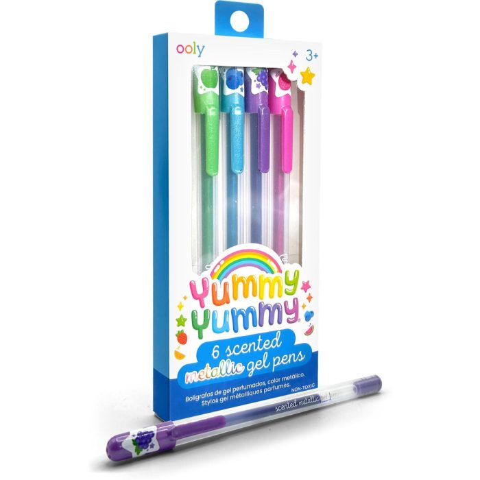 Gel Pens Metallic Yummy Yummy 6 Pack - Bobangles