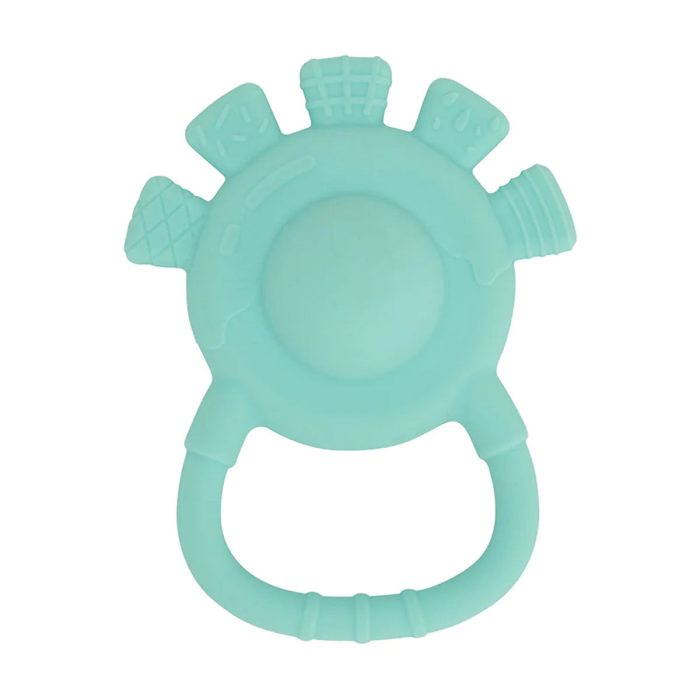 Hand Rattle Silicone Aqua - Annabel Trends
