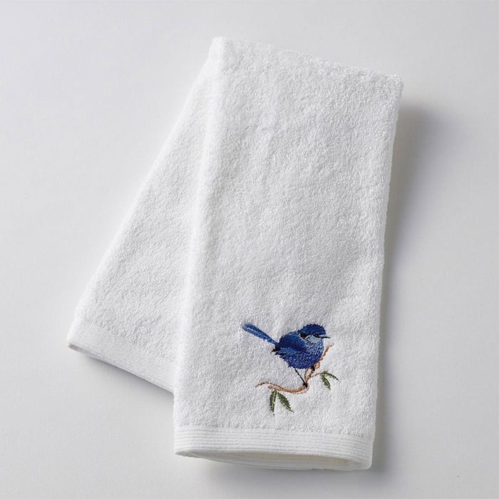 Hand Towel Blue Wren - Pilbeam Living
