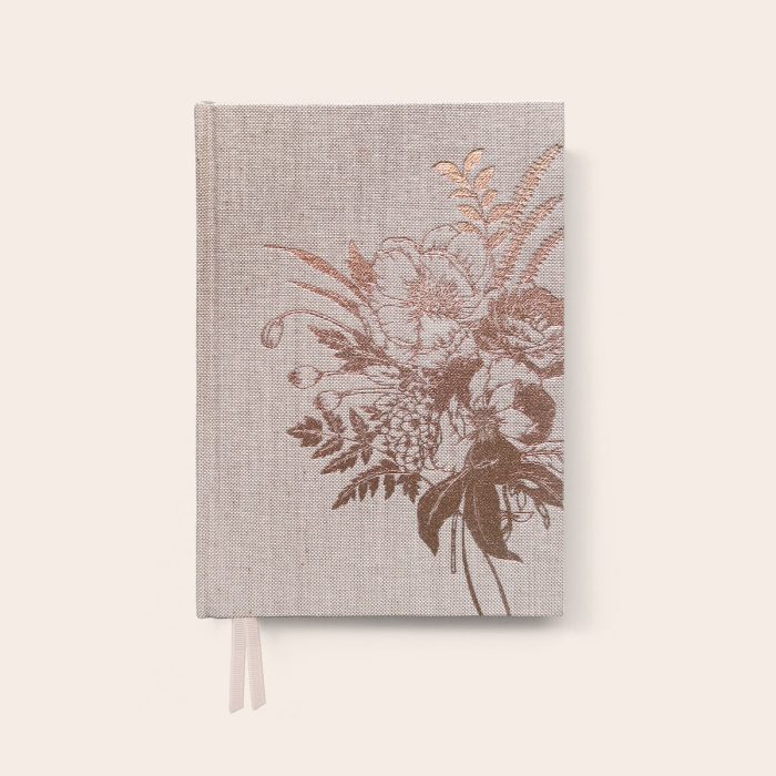 Journal Linen Plain Peony - Typoflora