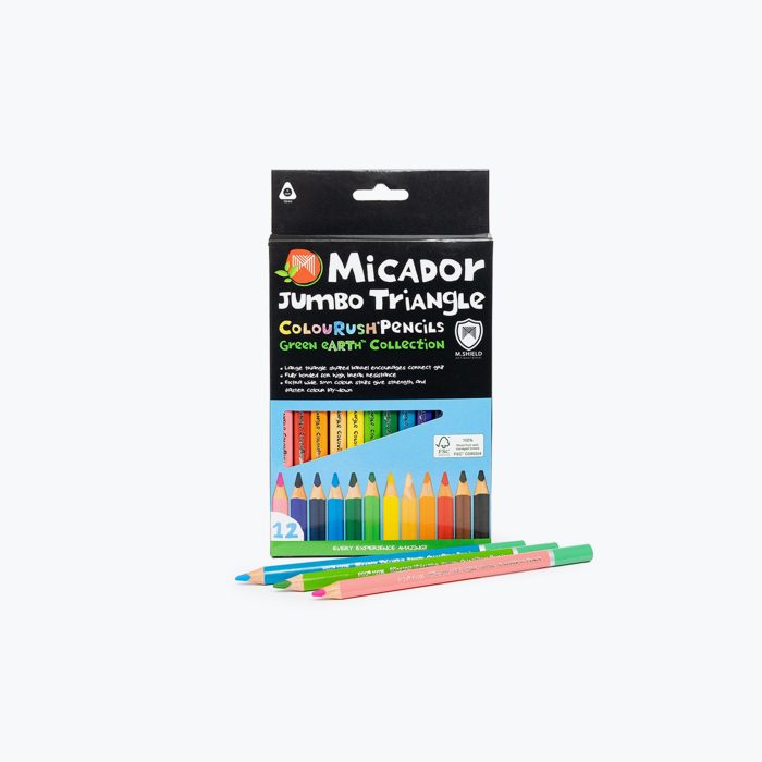 Jumbo Triangle ColouRush Pencil Box 12 FSC 100% - Micador