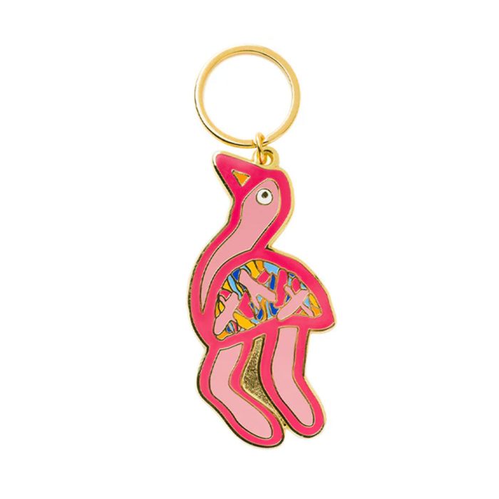 Keyring Pink Torch Emu - Alperstein Designs