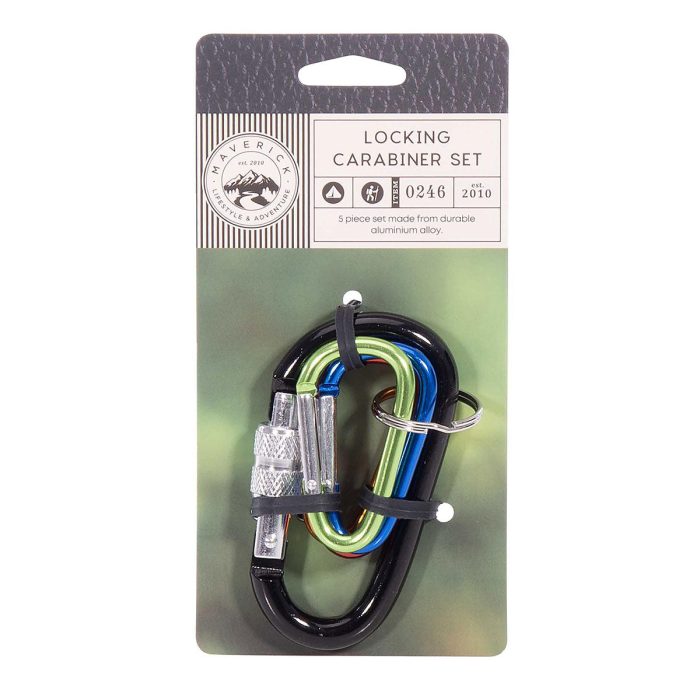 Locking Carabiner Set of 5 - Isalbi