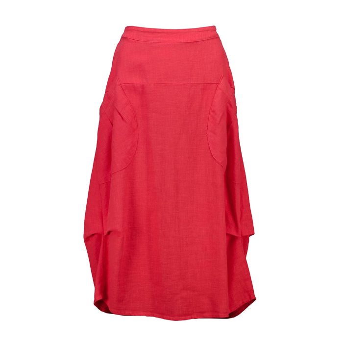 Milwaukee Fiesta Skirt Watermelon in Slub Linen - Olga De Polga