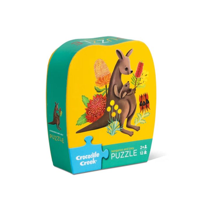 Mini Puzzle Kangaroo & Joey 12pc - Tiger Tribe
