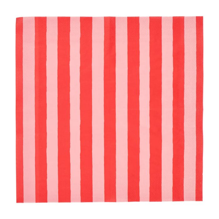 Napkin Paper 20pc Red Stripe - Annabel Trends