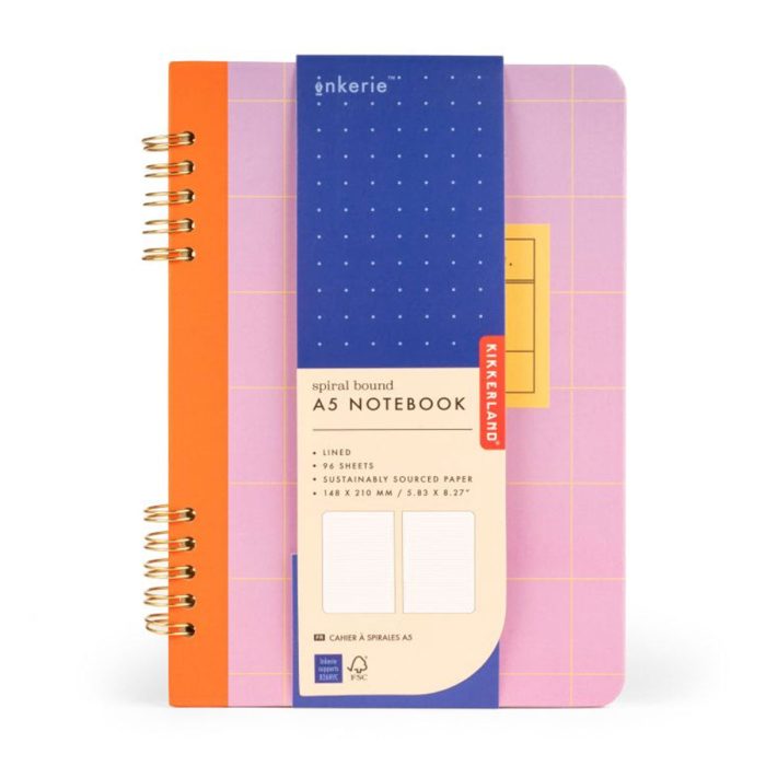 Notebook A5 Spiral Bound Inkerie - Isalbi