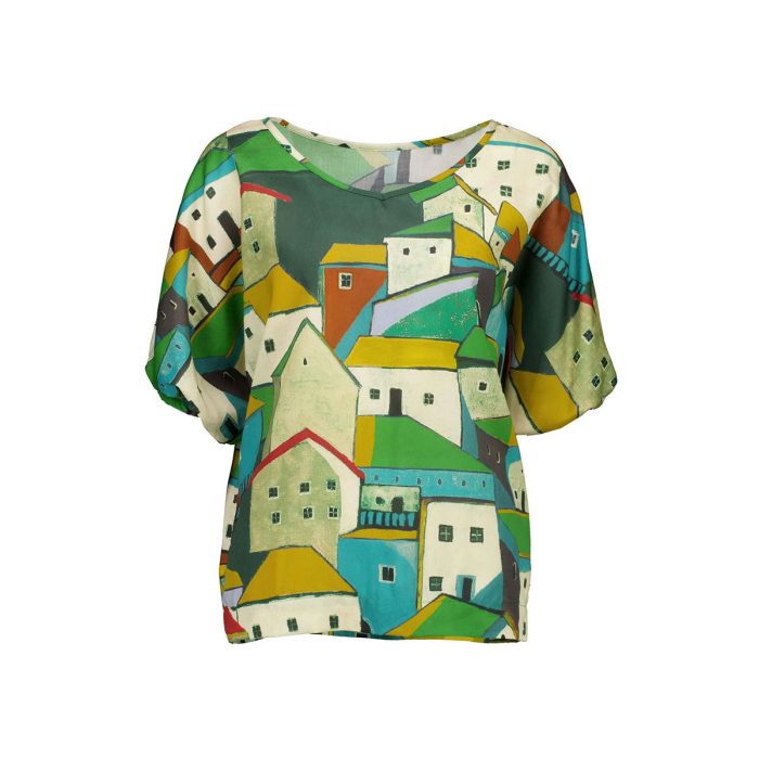 Pueblito Camisa Green in Fine Tencel - Olga De Polga