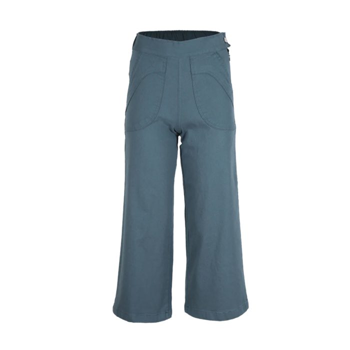 Peggy Canvas Pants Teal - Olga De Polga