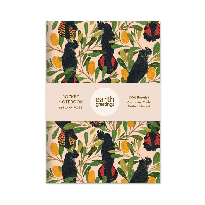 Pocket Notebook Blank Cockatoos & Banksia - Earth Greetings