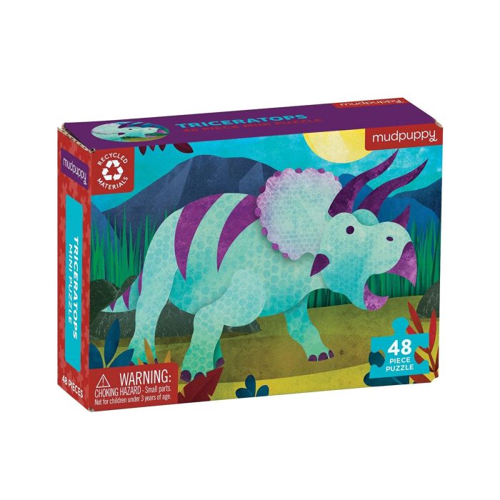 Puzzle Triceratops Mini 48 piece - Bobangles