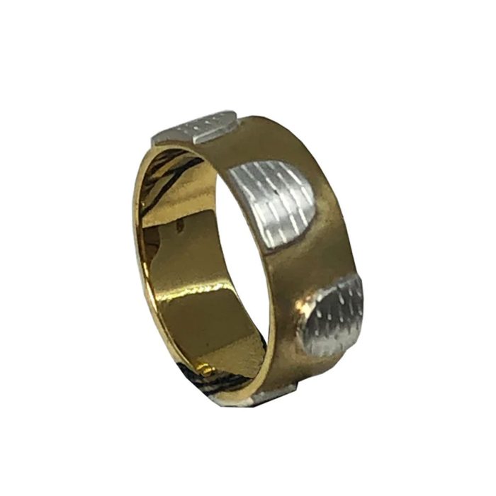 Ring Brass Band Sterling Silver Kosciusko - s6 - via Smith