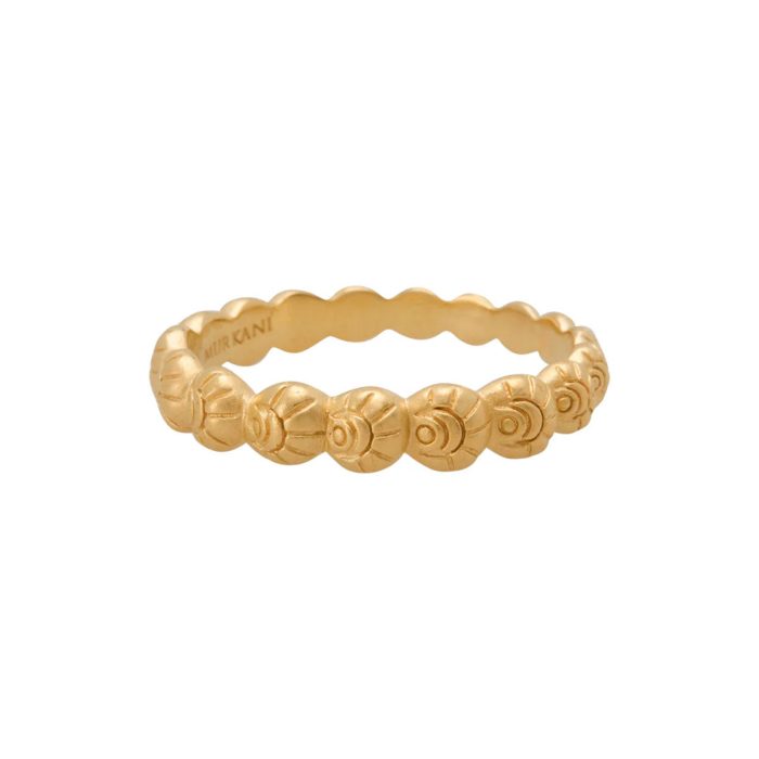 Ring Daisy Hill Soul Protector 18KT Yellow Gold Plated Size 8 - Murkani