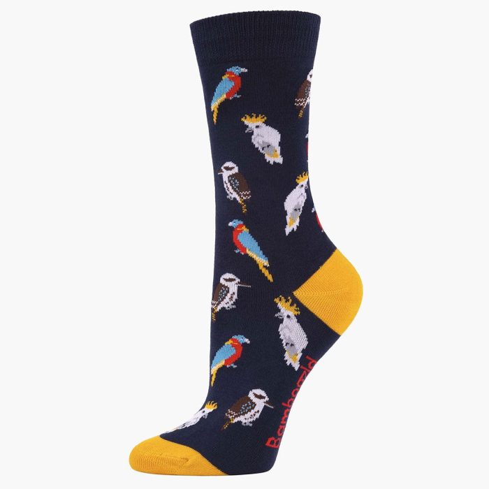 Socks Aussie Birds Navy W2-8 - Pussyfoot Socks