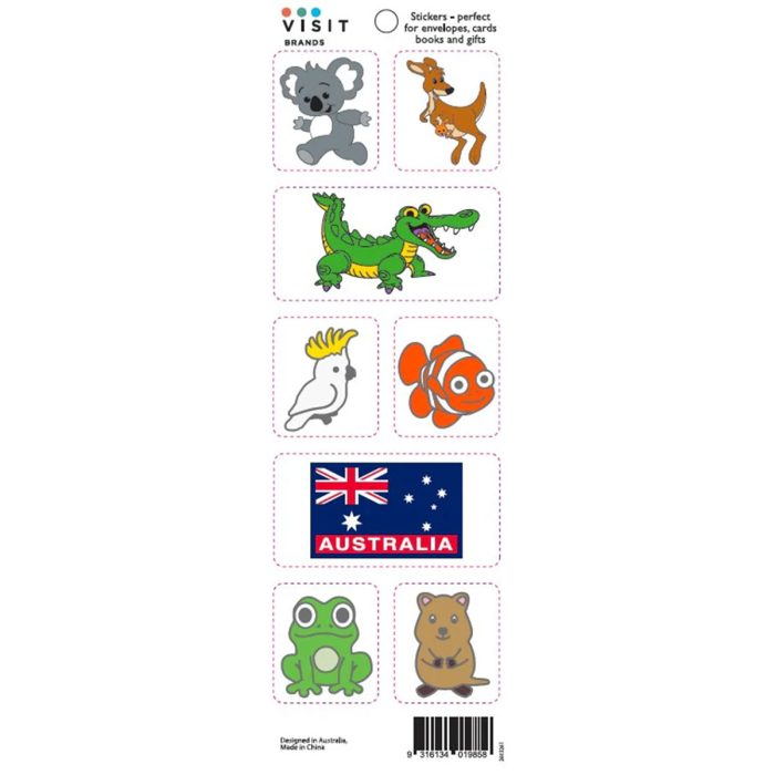Stickers Australiana 8 Pack - Visit Brands