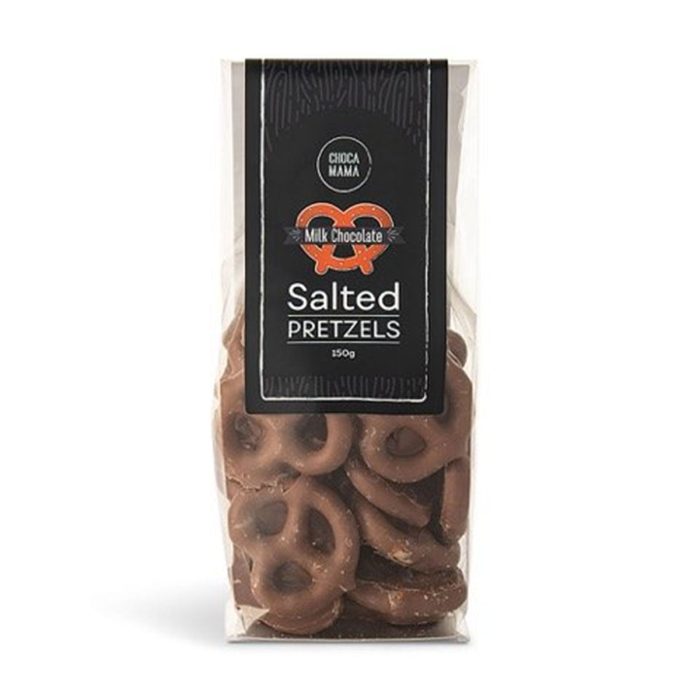 Stand up Bag Milk Chocolate Pretzels 125g - Chocomama