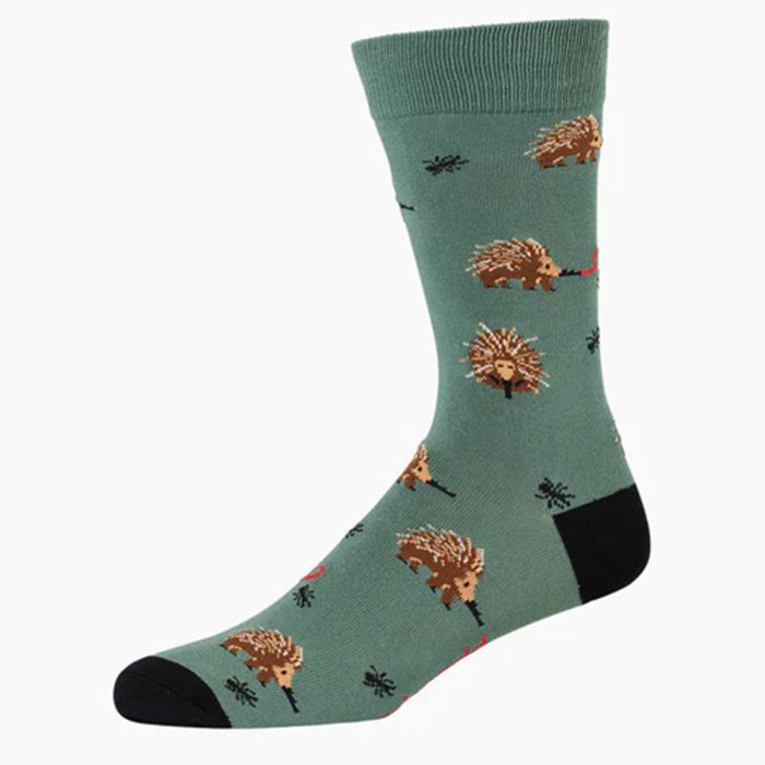 Socks Echidna Khaki Bamboo M7-11 - Pussyfoot Socks