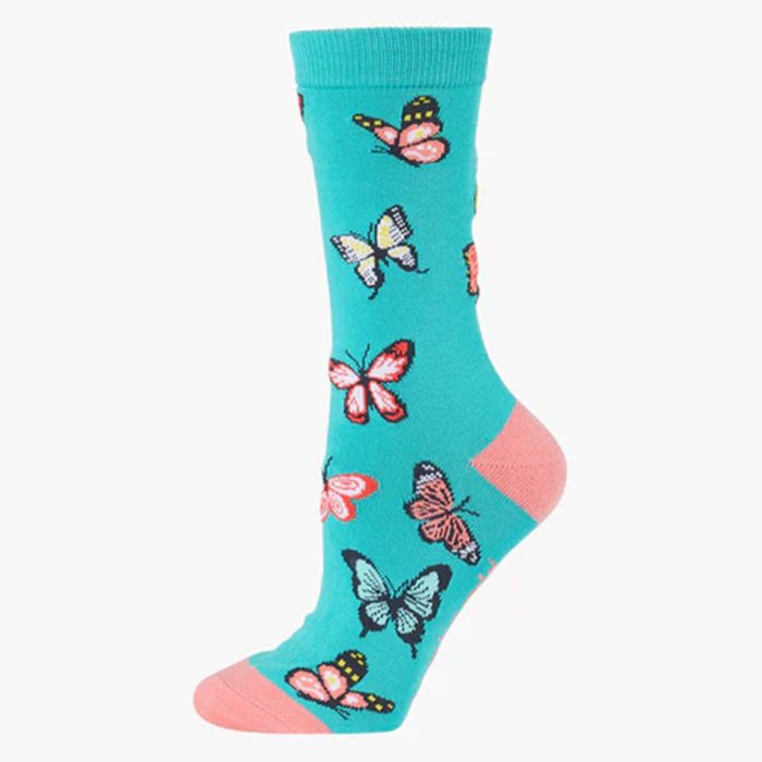 Socks Flutters Pink Womens 2-8 Bamboo - Pussyfoot Socks