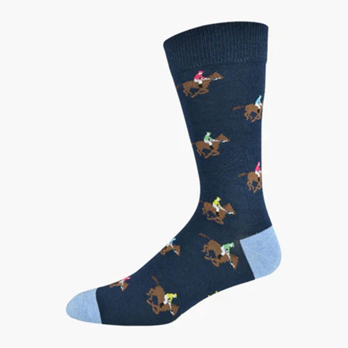 Socks Gallops Navy 7-11 Mens Bamboo - Pussyfoot Socks
