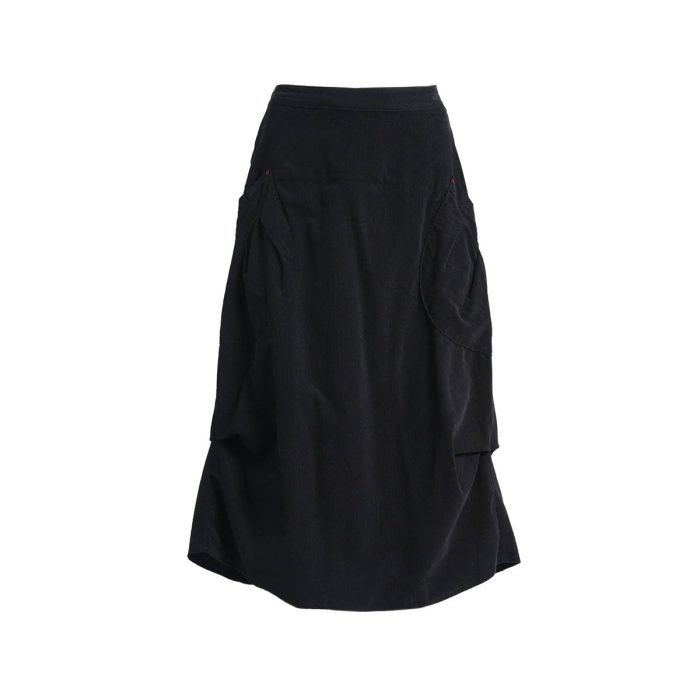 Skirt Milwaukee Marlowe Black Fine Cord - Olga De Polga