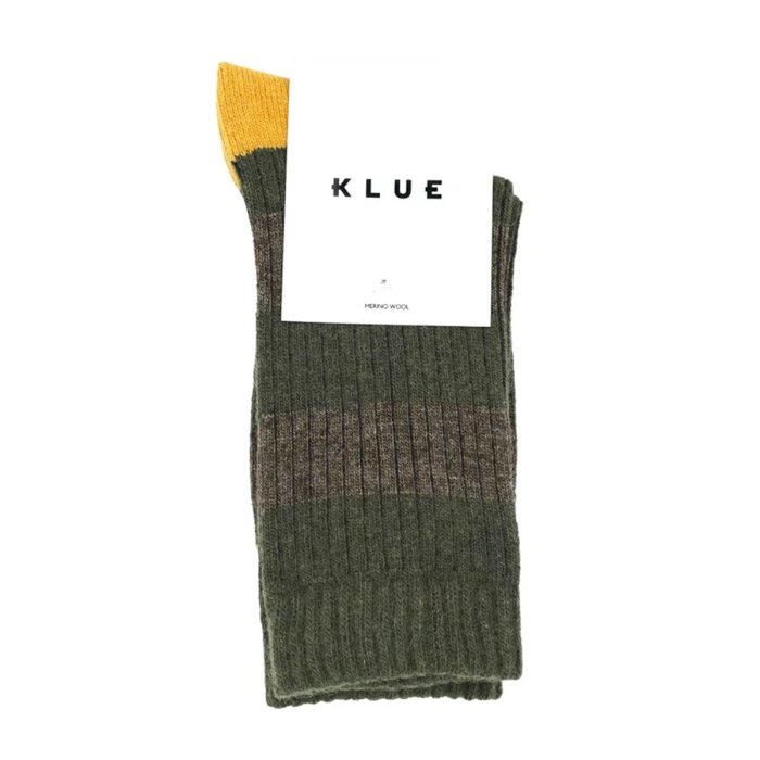 Socks Merino Wool Khaki Brown Stripes 41-46 - French Bazaar