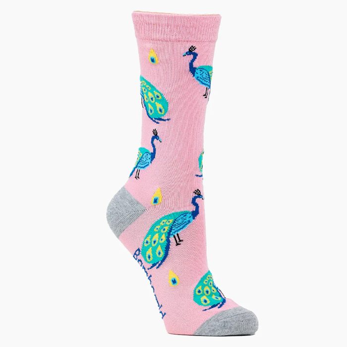 Socks Peacock Pink 2-8 - Bamboozld