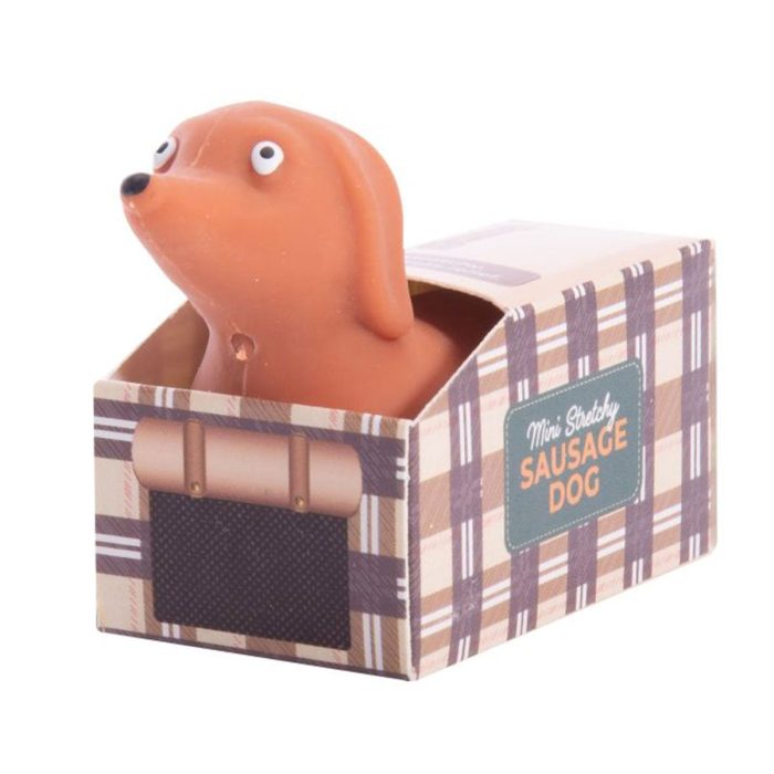 Stretchy Sausage Dog Mini Brown - Isalbi