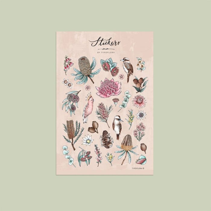 Sticker Sheet Native Flower Lovers - Typoflora