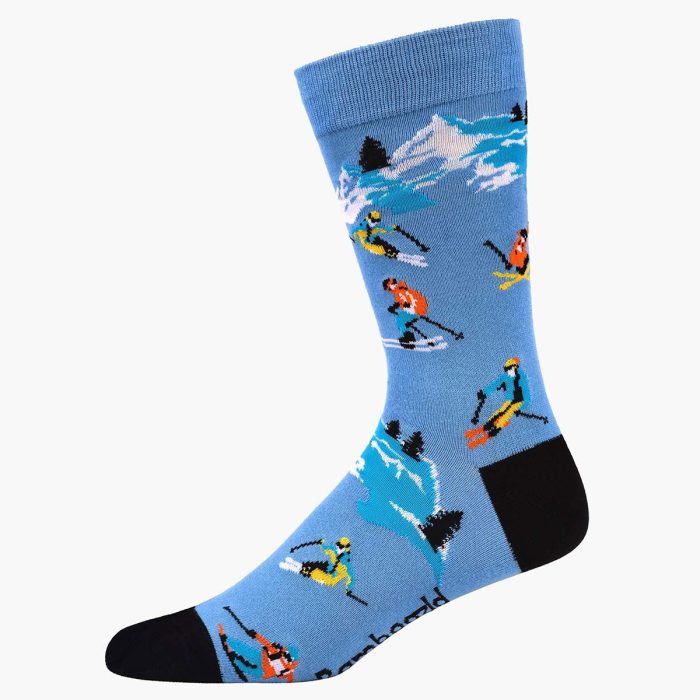 Socks Ski Slopes Blue Bamboo M7-11 - Pussyfoot Socks