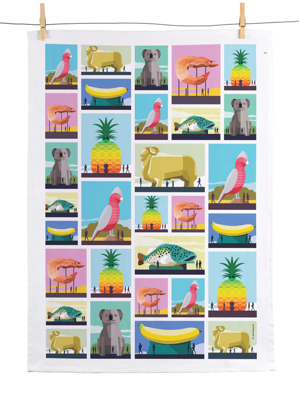 Teatowel Big Aussie Things - WilsonPayne Aust