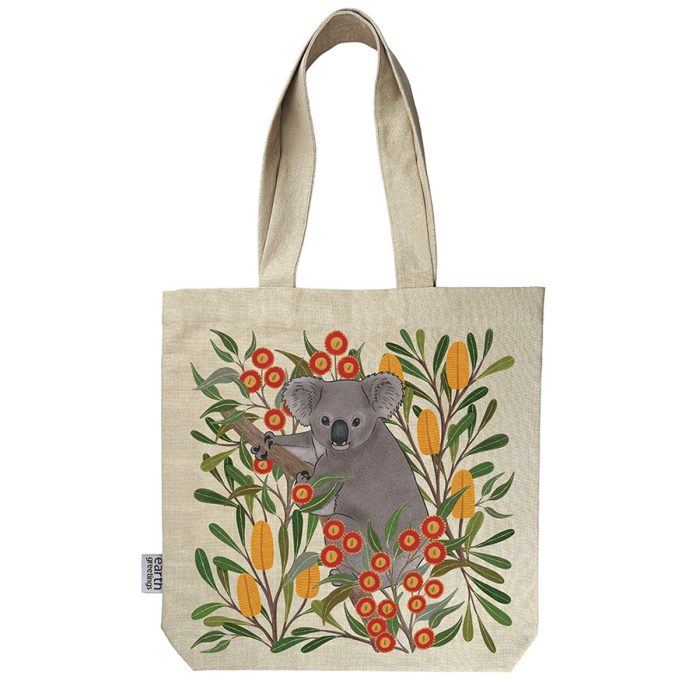 Tote Bag With Pocket Koala Country - Earth Greetings