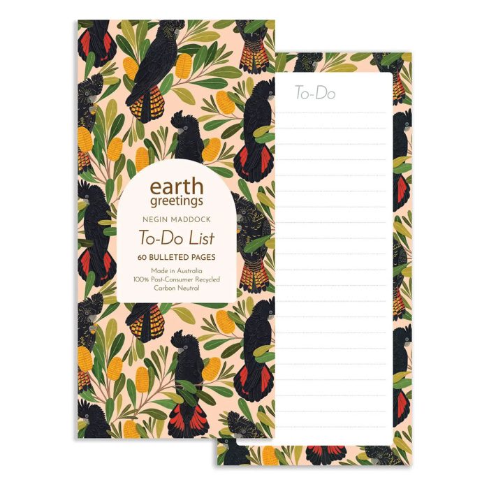 To-Do-List Cockatoos & Banksia - Earth Greetings