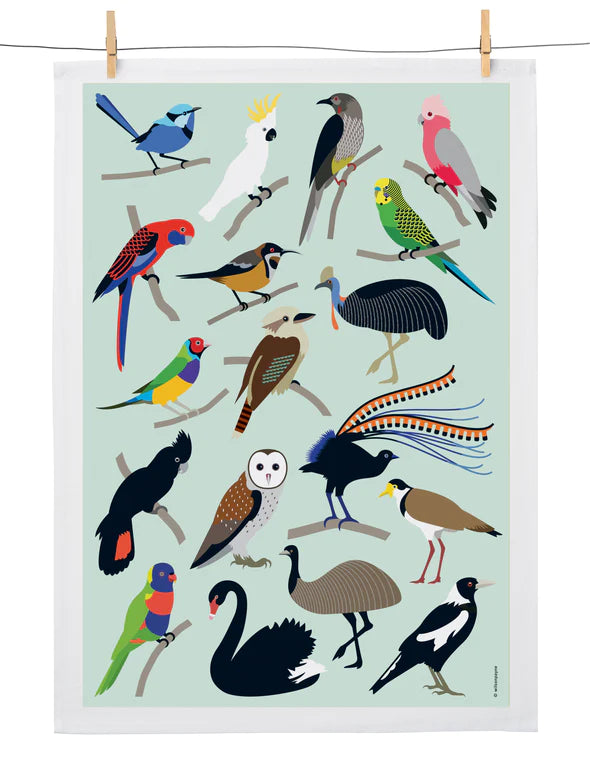 Teatowel Flock of Favourites - WilsonPayne Aust