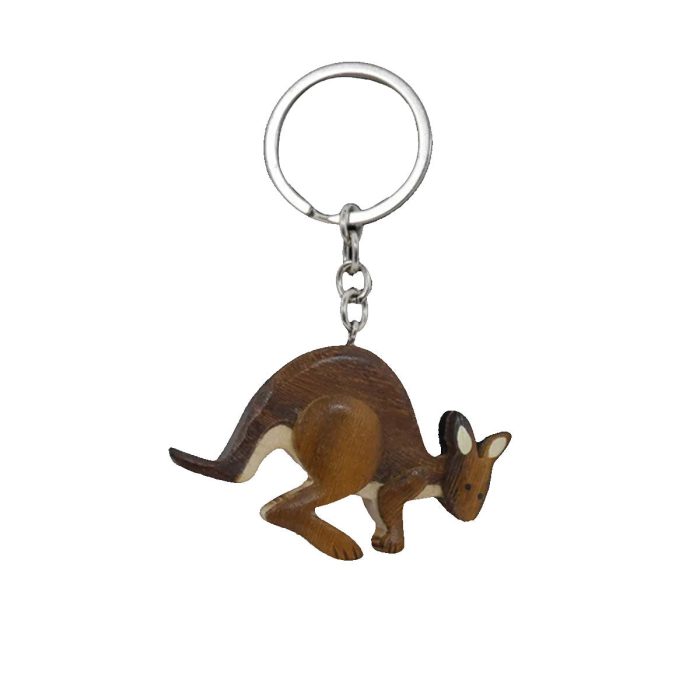 Timber Keyring Kangaroo Standing - Wilmot Harvey